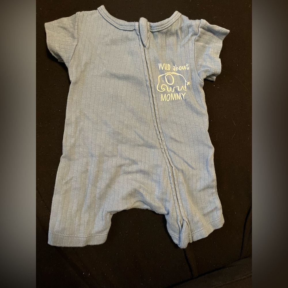 2 Blue Baby Rompers